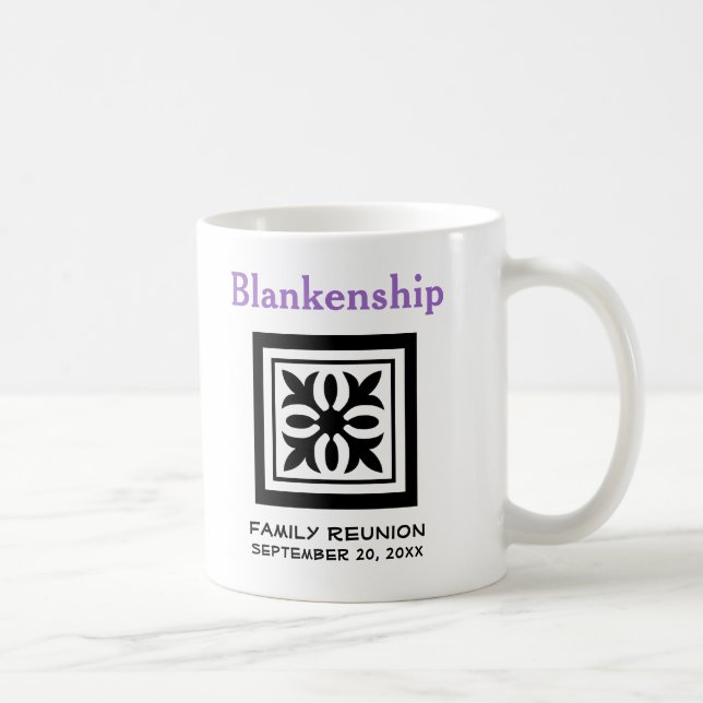 Custom Keepsake Family Reunion Crest Placeholder Coffee Mug (Right)