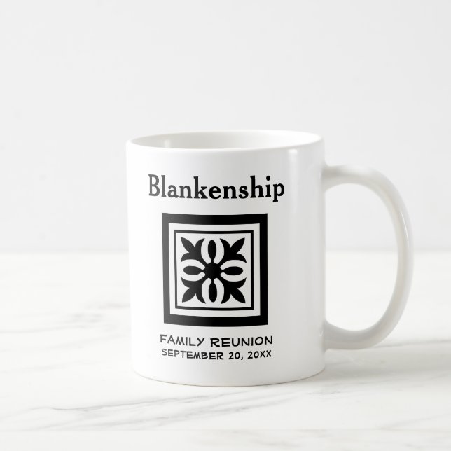 Custom Keepsake Family Reunion Crest Placeholder Coffee Mug (Right)