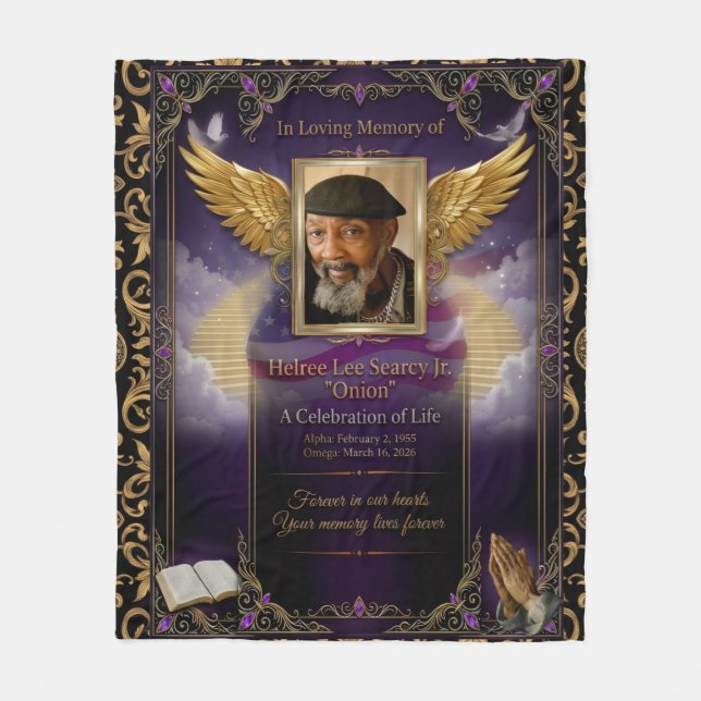 Custom Keepsake Fleece Blanket  (Front)