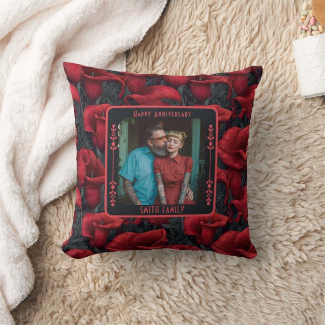 Custom Keepsake Golden Anniversary  Throw Pillow   (Blanket)