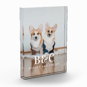 Custom Keepsake Pet Dog Photo with Names 