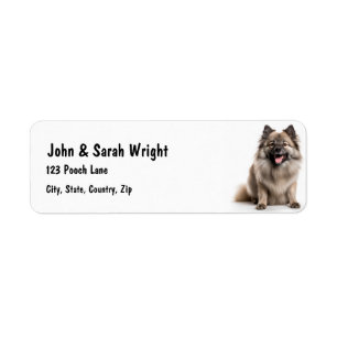 Custom Keeshond  Dog Address Label Return Address Label