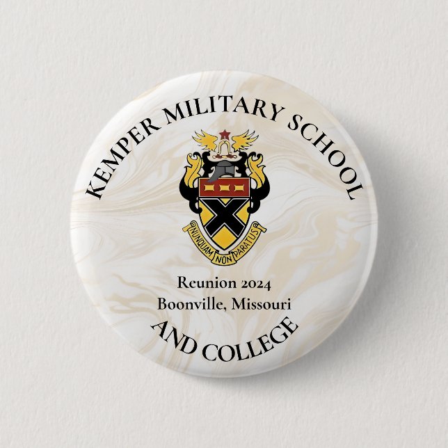 Custom Kemper Military School and College Reunion 6 Cm Round Badge (Front)