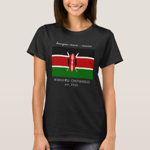 Custom Kenyan Mum Mama Kenya Flag T-Shirt