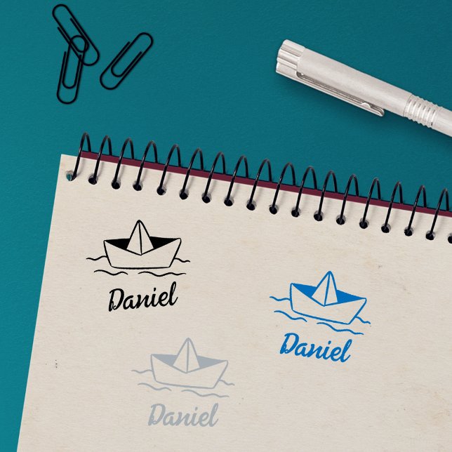 Custom Kid Boat Signature Rubber Stamp (Creator Uploaded)