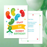 Custom Kidney Transplant Birthday Card