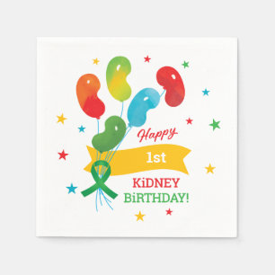 Custom Kidney Transplant Birthday Napkin