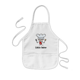 Custom kid's apron with little baker cartoon
