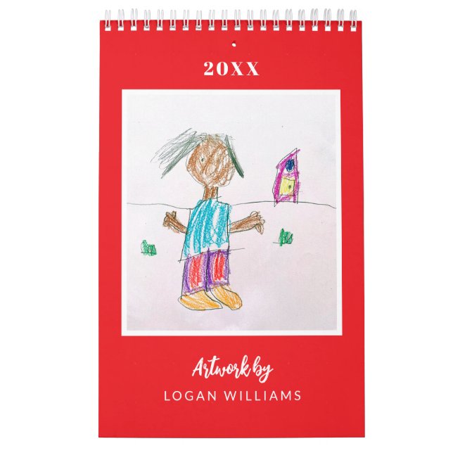 Custom Kids' Art Keepsake Christmas Gift Calendar (Cover)
