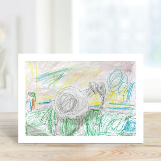 Custom Kids' Art Print Card