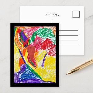 Custom Kids' Art Print Postcard