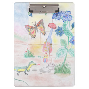 Custom Kids Artwork, Nutcracker toy, butterfly, Clipboard