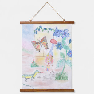 Custom Kids Artwork, Nutcracker toy, butterfly,  Hanging Tapestry