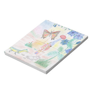 Custom Kids Artwork, Nutcracker toy, butterfly, Notepad