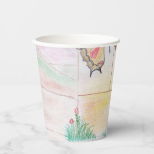 Custom Kids Artwork, Nutcracker toy, butterfly,  Paper Cups