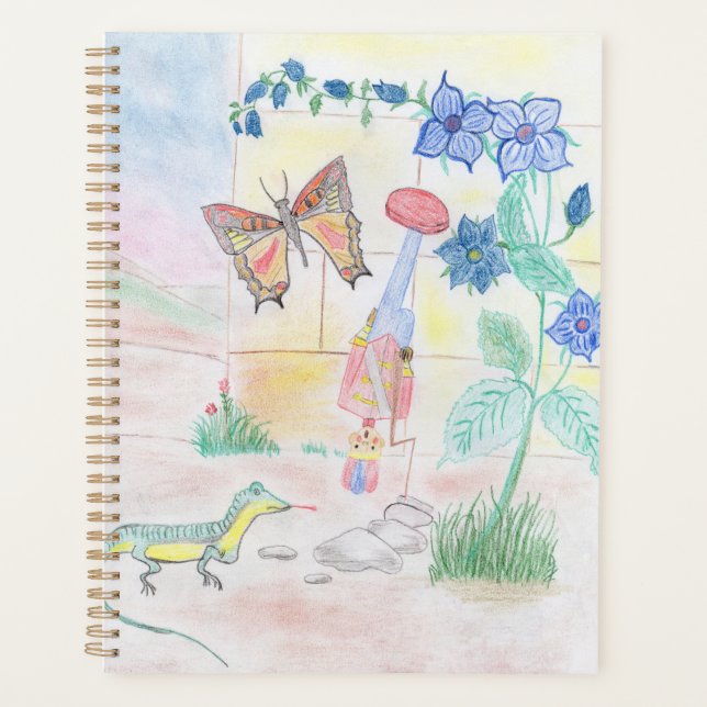 Custom Kids Artwork, Nutcracker toy, butterfly,  Planner (Front)