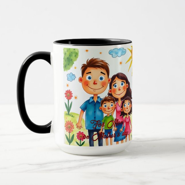Custom Kids Artwork  Personalized Keepsake Gift Mug (Left)