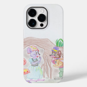 Custom Kids Artwork, two cute mouse, flowers.... Case-Mate iPhone 14 Pro Case