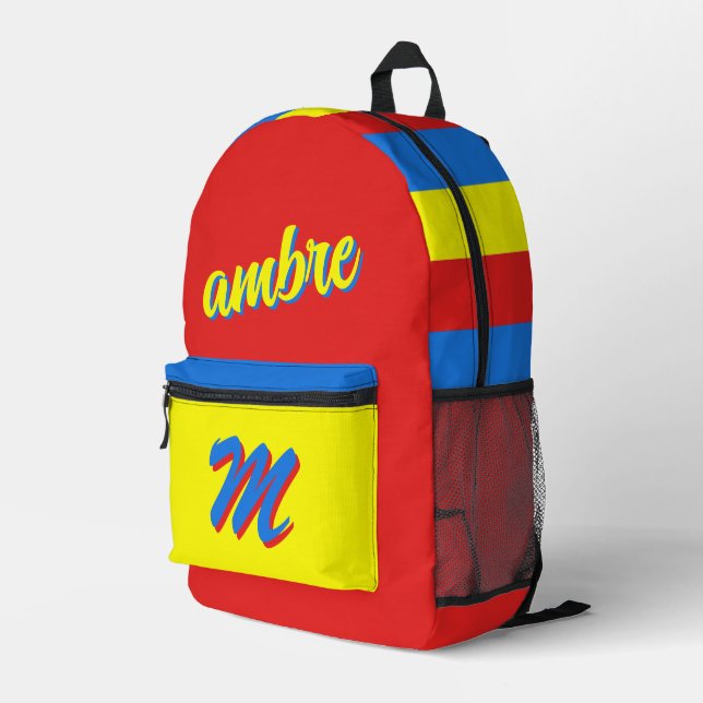 Custom Kids Backpack With Name, Childrens Backpack (Back Corner Right)