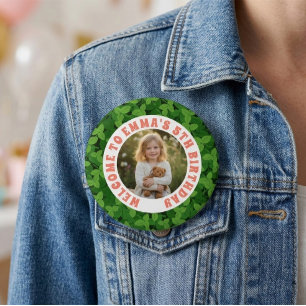Custom Kids Birthday Button with Photo