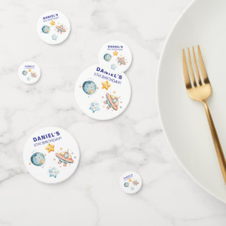Custom Kids Birthday Space-Themed Confetti
