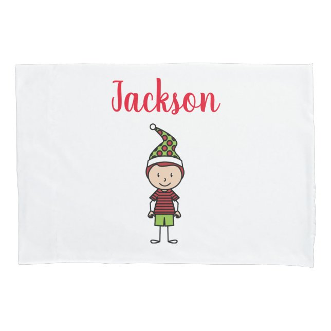 Custom Kids Christmas Boy Pillowcase (Front)