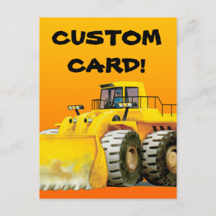 Custom Kid's Digger Postcard