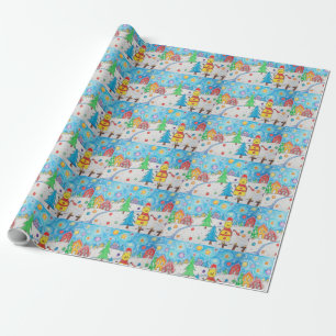Custom Kids Drawing Art Wrapping Paper