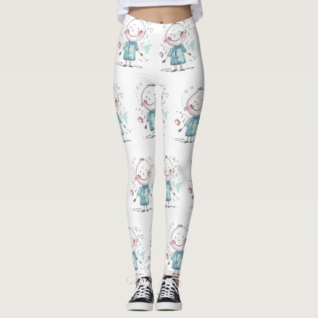 custom kids drawing leggings (Front)