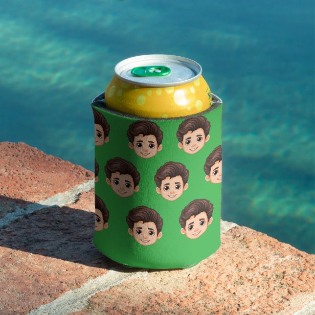 Custom kids Face Funny  Party Personalised  Can Cooler (In Situ Pool)