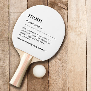 Custom Kids funny Mum definition black and white Ping Pong Paddle