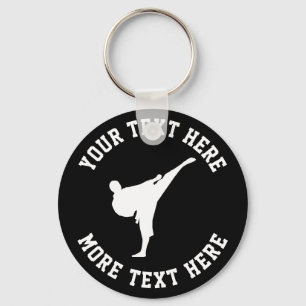 Custom kids karate martial arts Birthday party Key Ring