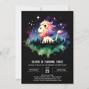 Custom Kids Lion Birthday  Invitation