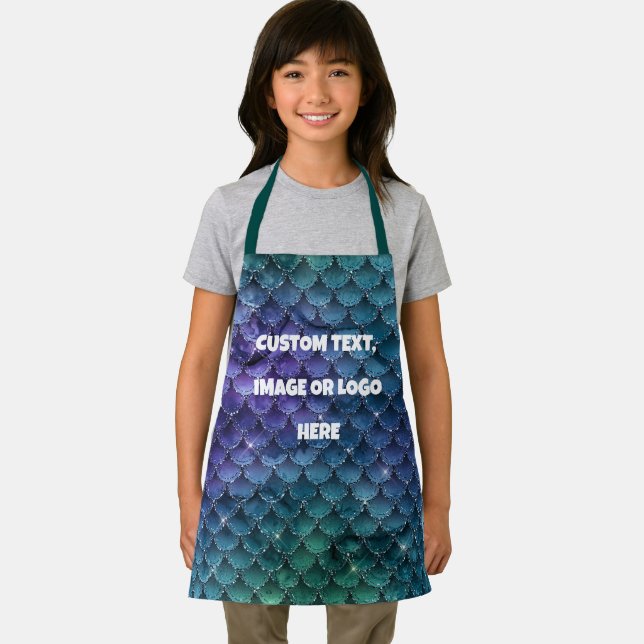 Custom Kids Mermaid Apron - Personalised & Playful (Insitu)