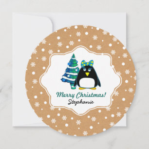 Custom Kid's Name Fun Christmas Cards for kids