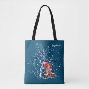 Custom Kid's Name Fun Christmas Gift Tote Bags