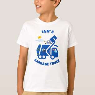Custom Kid's Name Garbage Truck T-Shirt