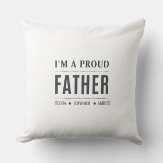 Custom Kids' Names Design | Personalised Father’s  Cushion