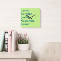 Custom Kids Names Wall Clock for Mum & Grandma