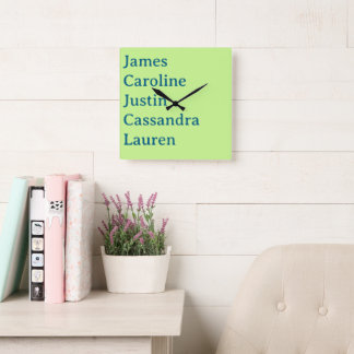 Custom Kids Names Wall Clock for Mum & Grandma