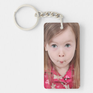 Custom Kids Photos   Cute 2 Image Personalised  Key Ring