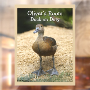 Custom Kids Room Duck on Duty Name Design