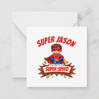 Custom Kids Superhero Name Card