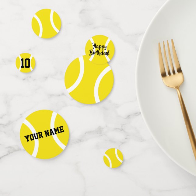 Custom kid's tennis Birthday party supplies Confetti (Group)