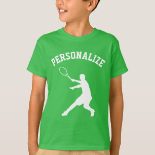 Custom kids tennis birthday party t shirts