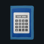 Custom kid's wallet with cute calculator drawing<br><div class="desc">Custom kid's wallet with cute calculator drawing and name. Personalised Birthday gift idea for children. Cute gift for son,  grandson,  nephew,  play friends etc.</div>