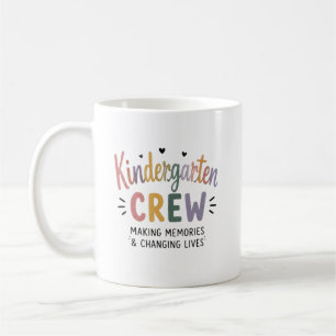 Custom Kindergarten Crew Teacher Appreciatio Coffee Mug