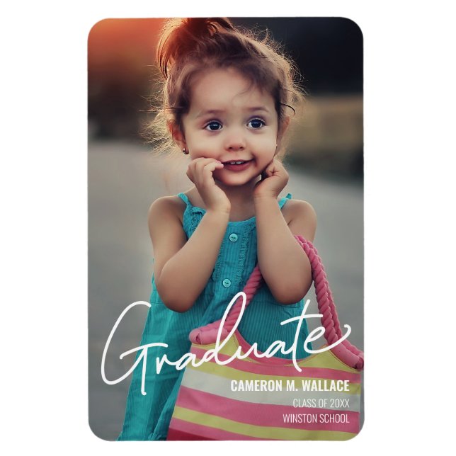 Custom Kindergarten Graduate Announcement Magnet (Vertical)
