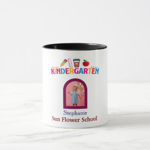 Custom kindergarten Graduation Bedge photo Mug