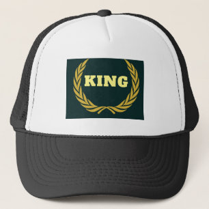 Custom KING Image and Text Alfa Slab One Font Trucker Hat